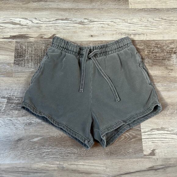Talentless Charcoal Gray Sweat Shorts Size S Elastic Waist Lounge Minimal - Picture 1 of 7